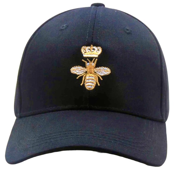 Accessories - Queen Bee black embroidered cotton baseball cap